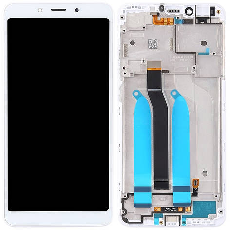 Дисплей Xiaomi Redmi 6, Redmi 6A с тачскрином и рамкой, оригинал 100% Service Pack, White, фото 2