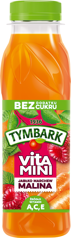 Сік без цукру Tymbark малина-яблуко-морква 100 % - 0,3 мл