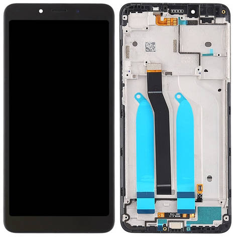 Дисплей Xiaomi Redmi 6, Redmi 6A с тачскрином и рамкой, оригинал 100% Service Pack, Black, фото 2