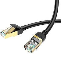 Сетевой кабель для интернета HOCO US02 Level |1 м/RJ45/1Gbps=125MB/s| Черный