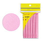 Спонж косметологічний пресований для вмивання | Рожевий, 12 шт.