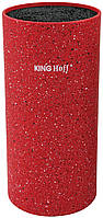 Колода д/ножів червона 11*22см KingHoff KH-1093 - Vida-Shop