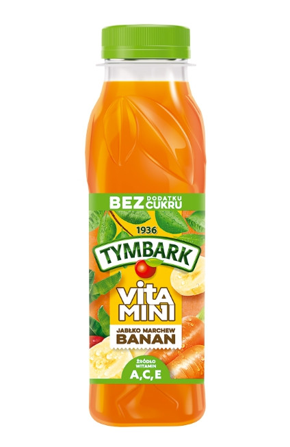 Сік без цукру Tymbark банан-яблуко-морква 100 % - 0,3 мл