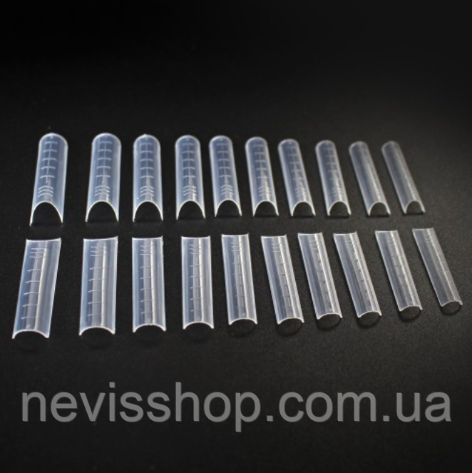 Верхні форми для нарощування нігтів Starlet Professional Universal, квадрат аркові, 120 шт.