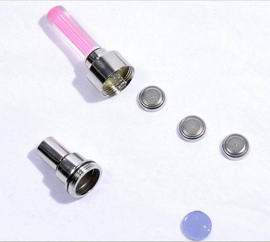 Светящиеся колпачки на ниппель "Fireflys" Розовые (светят Синим) 2 шт ...