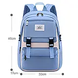 Шкільний рюкзак для хлопчиків, дівчаток 5-11 клас, портфель заввишки 46 см від ZM Baby — Чорний, фото 3
