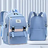 Шкільний рюкзак для хлопчиків, дівчаток 5-11 клас, портфель заввишки 46 см від ZM Baby — Чорний, фото 4