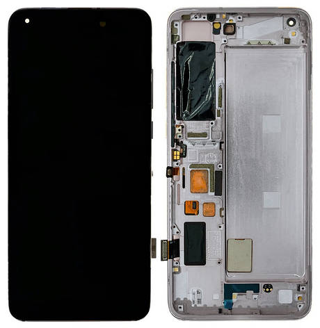 Дисплей Xiaomi Mi 10, Mi 10 Pro с тачскрином и рамкой, оригинал 100% Service Pack, White, фото 2