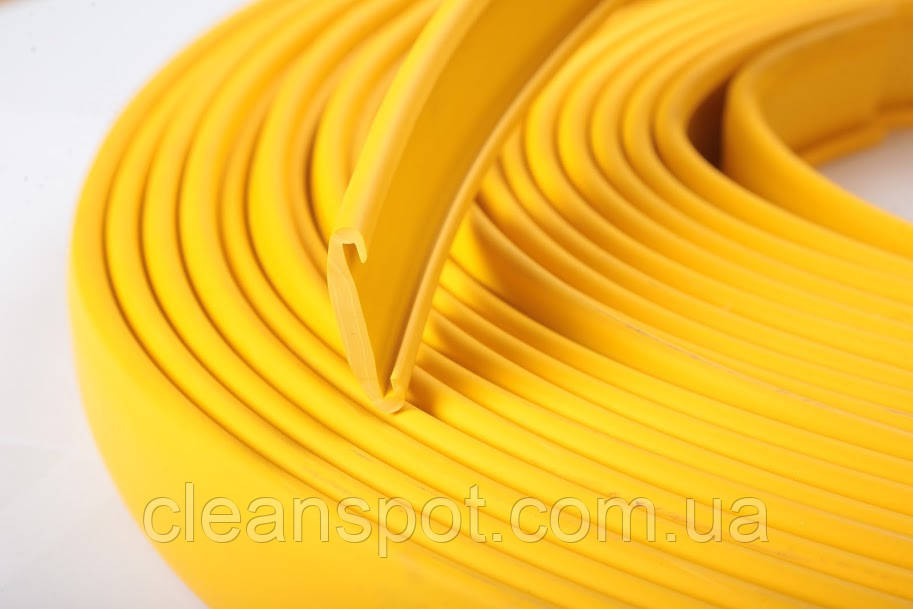 Поручень ПВХ держатель для перил и лестниц прочный стойкий размер 40*4мм желтого цвета - фото 1 - id-p1632274678