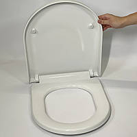 Сиденье для унитаза с микролифтом Elegance 0402, Туалетное сиденье с крышкой с антибактериальным покрытием