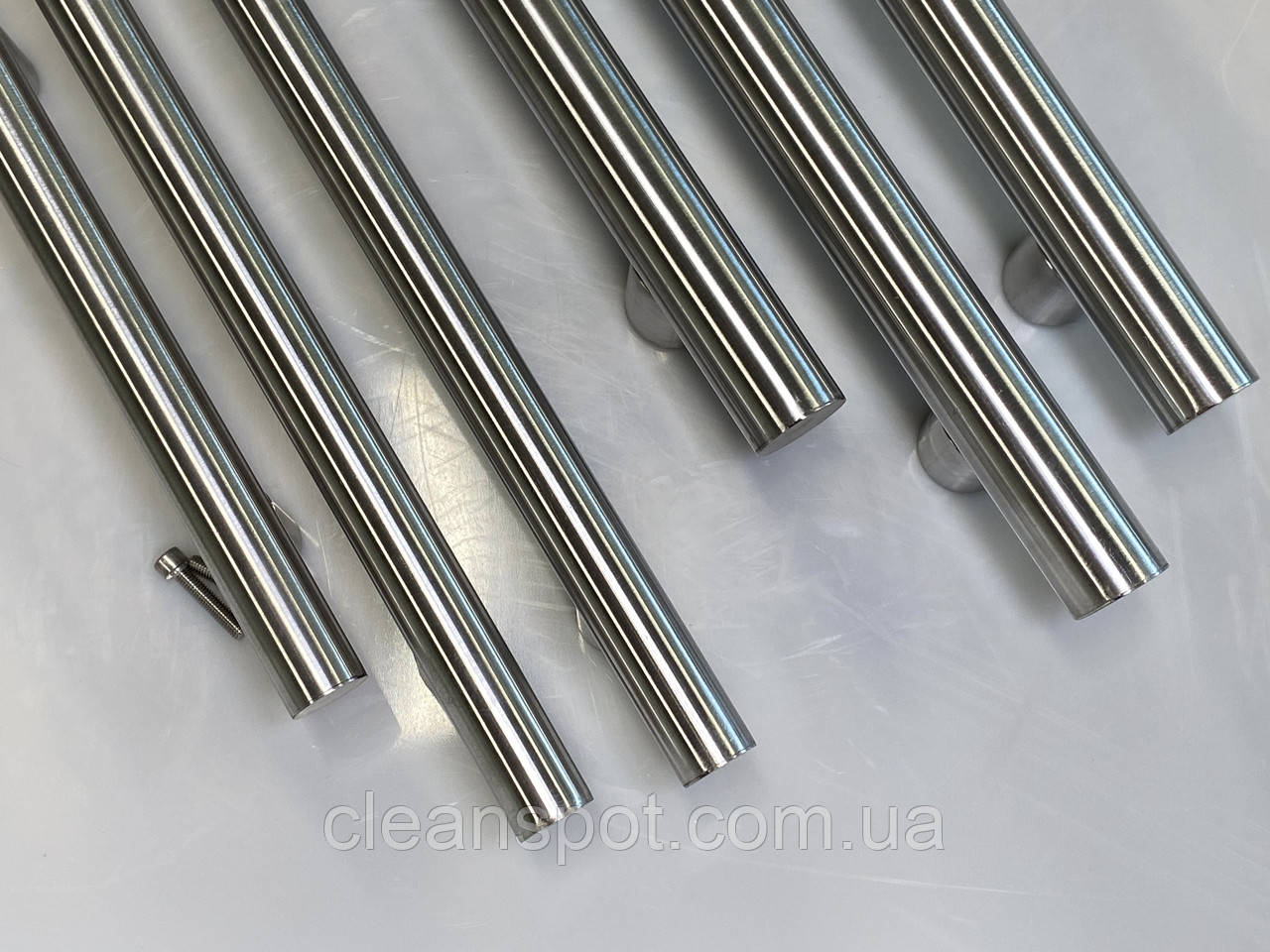 Ручка-скоба прямая прочная из нержавеющей стали для всех видов дверей длиной 30см Ø32мм - фото 5 - id-p1632274807