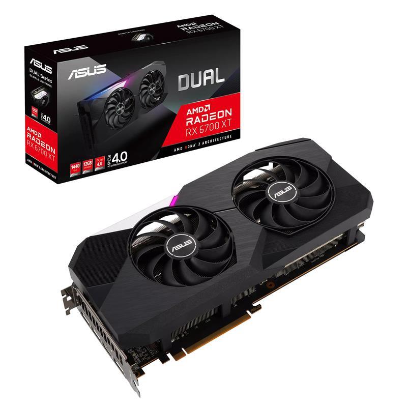 Відеокарта AMD Radeon RX 6700 XT 12 GB GDDR6 Dual OC Asus (DUAL-RX6700XT-O12G)