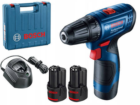 Акумуляторний шуруповерт Bosch GSR 120 LI (06019G8000): 30/13 Нм, 1300 об/хв, 2 Акб 12 В / 2 Ач Li-ion,1 кг, фото 1