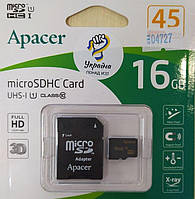 Карта памяти microSDHC Apacer 16 Gb 10class