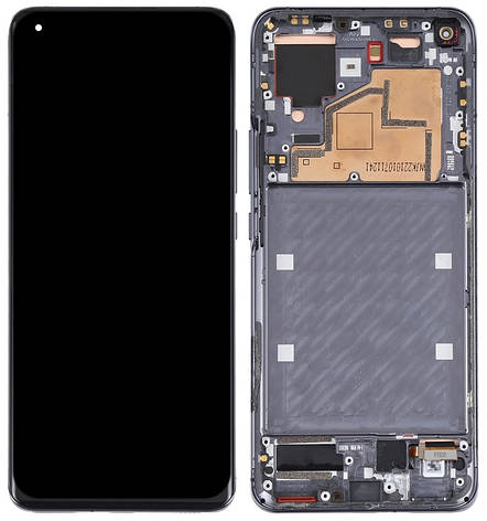 Дисплей Xiaomi Mi 11 с тачскрином и рамкой, оригинал 100% Service Pack, Black, фото 2