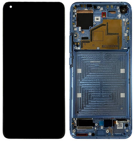 Дисплей Xiaomi Mi 11 с тачскрином и рамкой, оригинал 100% Service Pack, Blue, фото 2