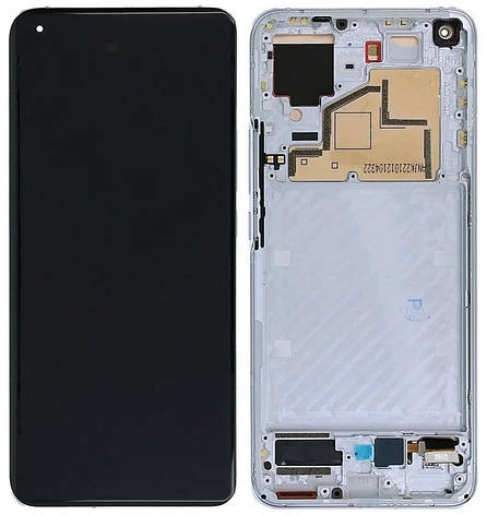 Дисплей Xiaomi Mi 11 с тачскрином и рамкой, оригинал 100% Service Pack, White, фото 2