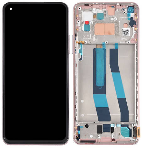 Дисплей Xiaomi Mi 11 Lite 4G, Mi 11 Lite 5G с тачскрином и рамкой, оригинал 100% Service Pack, Pink, фото 2