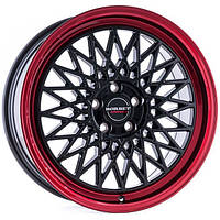 Литі диски Borbet B R18 W8 PCD5x112 ET45 DIA66.5 (black rim red)