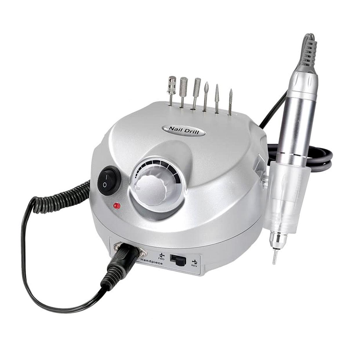 Фрезер для манікюру та педикюру Drill Pro Nail Drill (срібло), 35000 об/хв