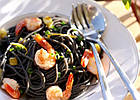 Паста Fattora з чорнилом каракатиці «Spaghetti al nero di seppia» 500 г, фото 4