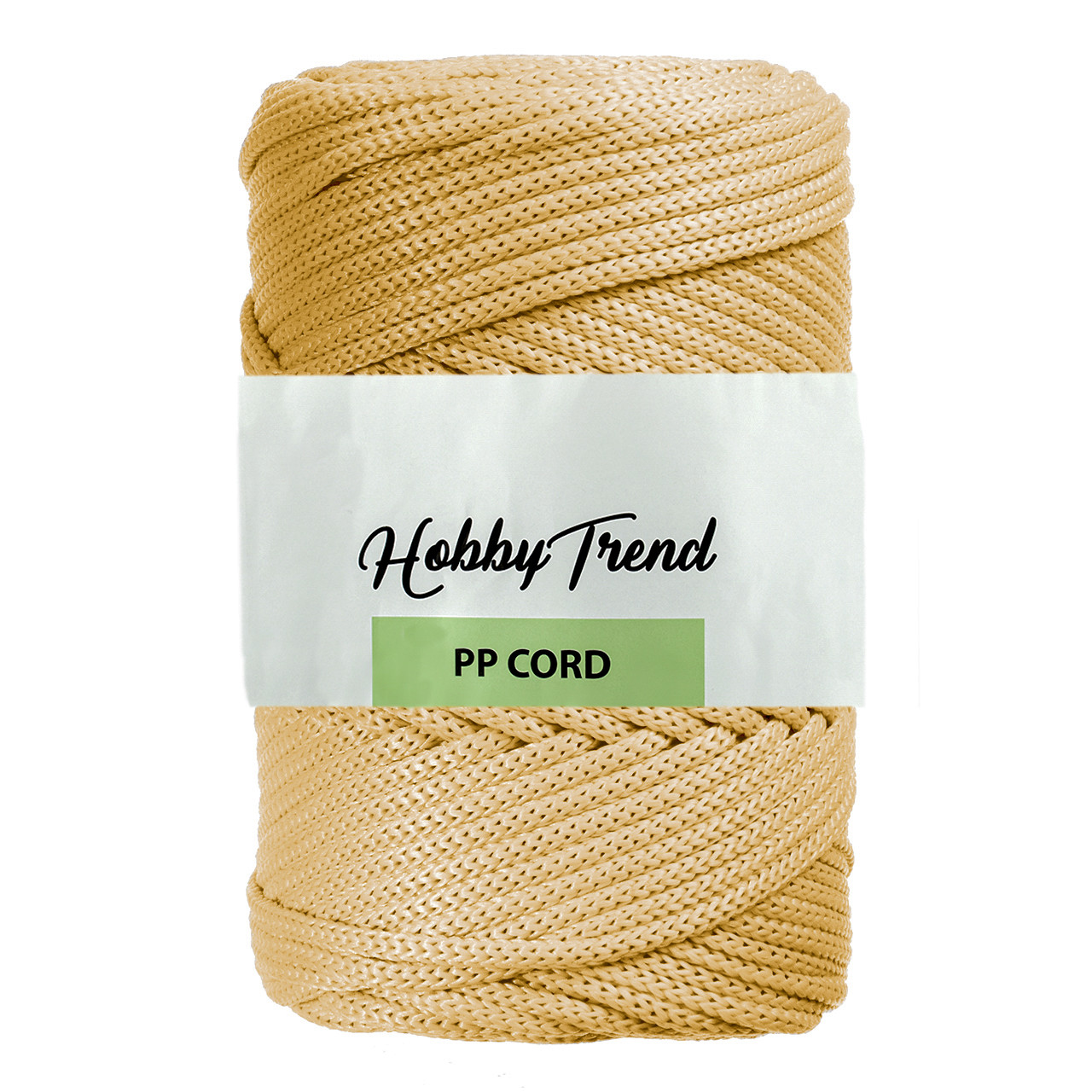 Шнур поліпропіленовий Макраме Hobby Trend. Голд. 500г, 120м, 5 мм