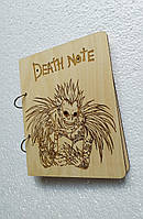 Деревянный блокнот "Death note" (на кольцах), ежедневник из дерева, подарок любителю аниме