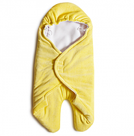 Конверт - обнимашка для новорожденных велюр, yellow, желтый