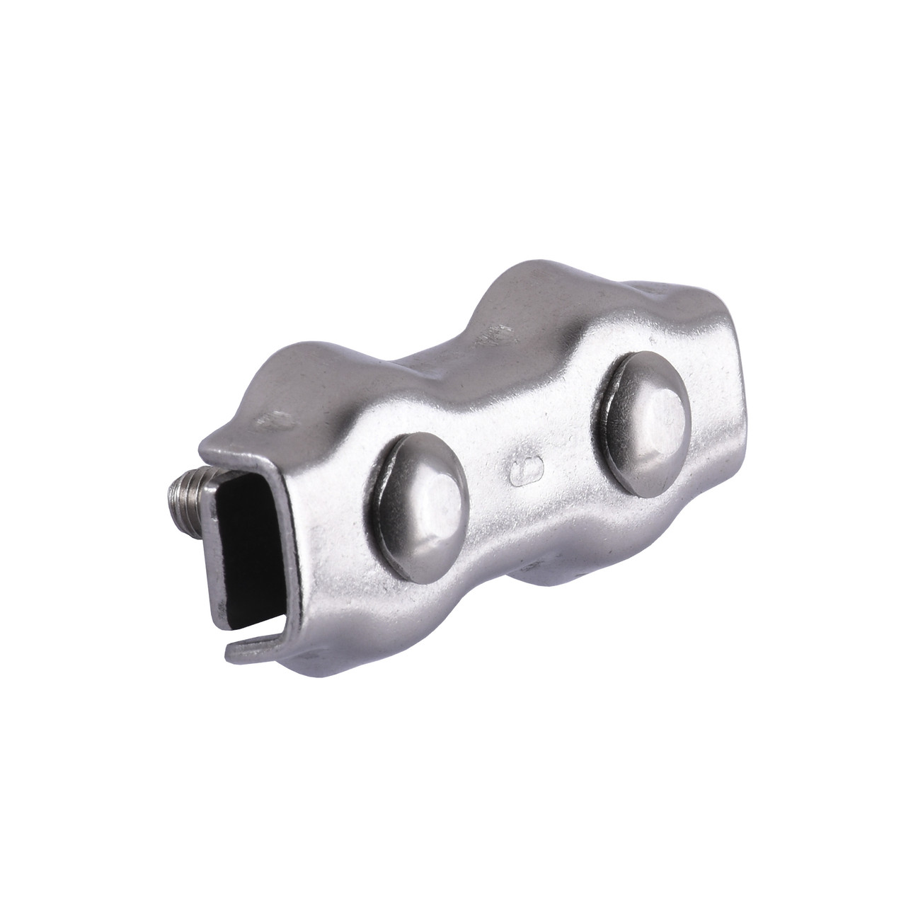 Затискач для троса занурювального насоса (нержавіюча сталь, 4 мм, подвійний), фото 1