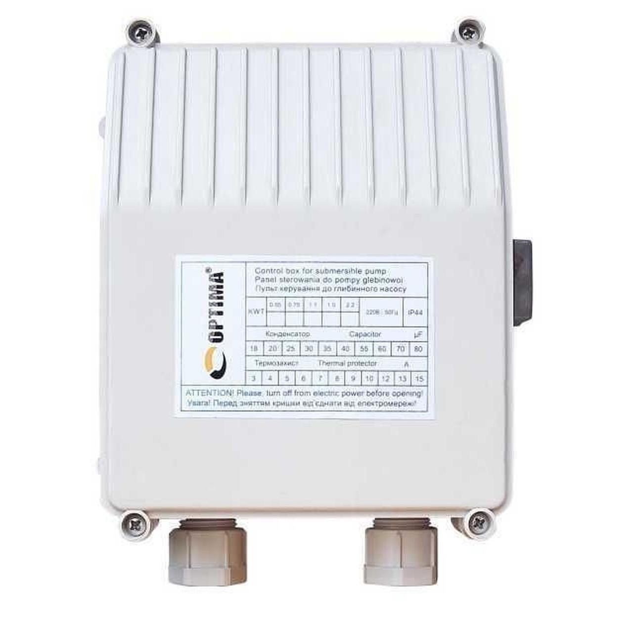 Пульт керування для глибинного насоса Optima (0,55 кВт, 30мкФ, 8А, 3SD, 4SD), фото 1