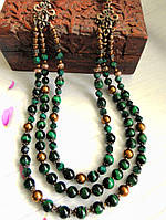 Намисто з зеленого тигрового ока