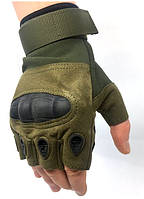 Тактические перчатки без пальцев ТТХ Combat L оллива