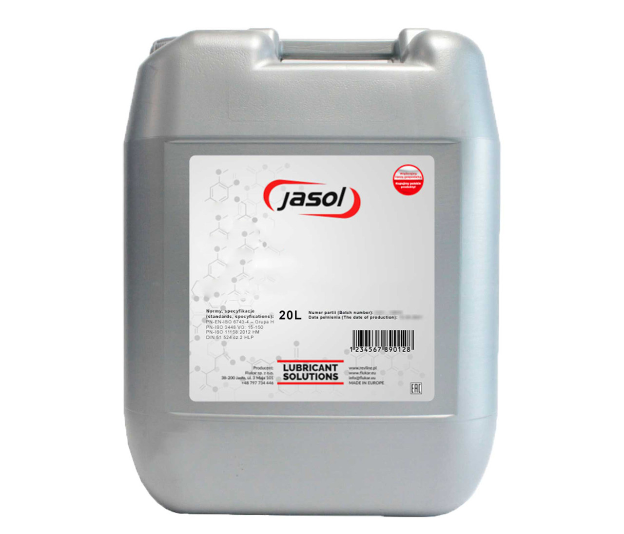 Гiдравлiчна олива JASOL HYDRAULIC HV 46 20л
