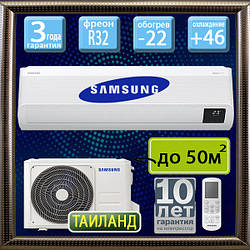Samsung AR18BXFAMWKNUA до 50 кв.м. інверторний кондиціонер серія GEO ﻿WindFree WiFi Mass до -22С, Таїланд