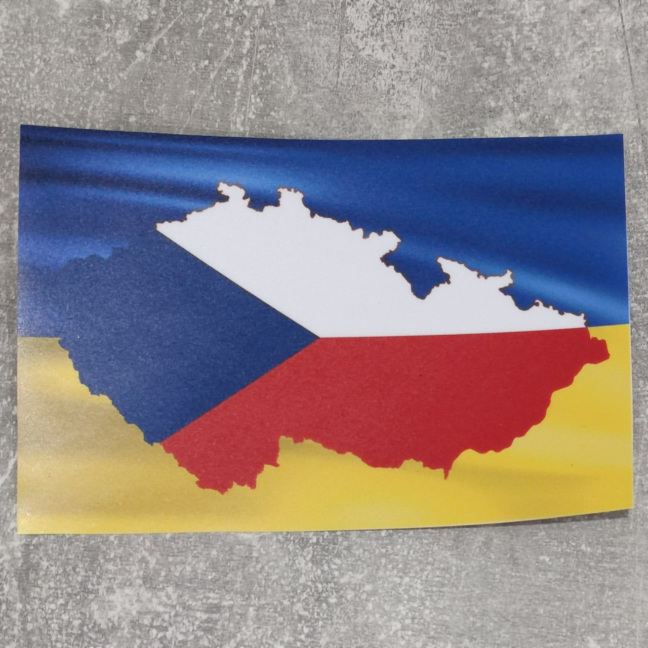 Наклейка Чехія з Україною