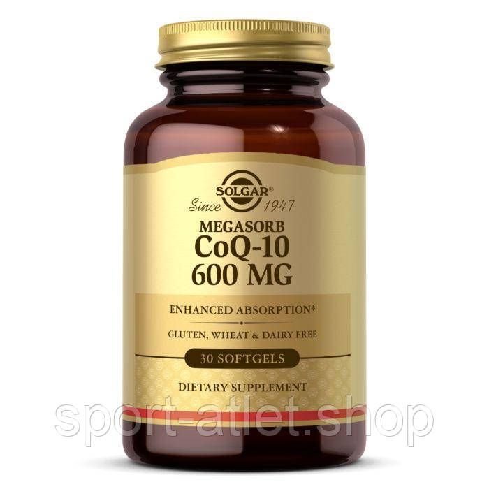 Натуральна добавка Solgar Megasorb CoQ-10 600 mg, 30 капсул