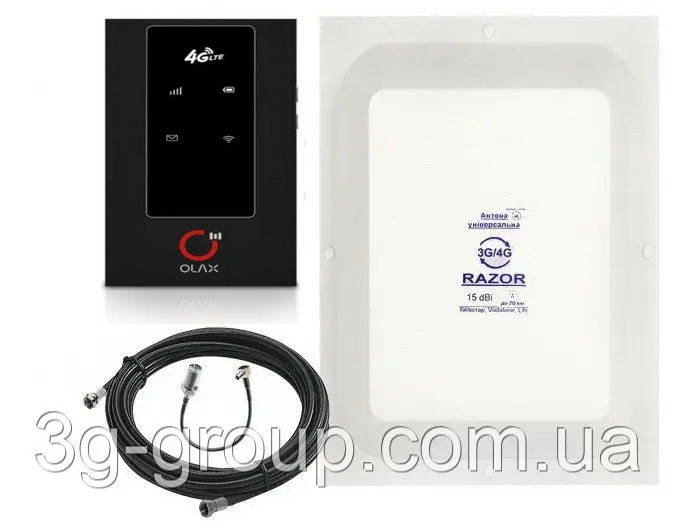 4G Wi-Fi роутер OLAX MF981 + антена Razor 15 dBi