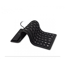 USB клавиатура силиконовая компьютерная KEYBOARD X3 Чёрный