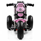 Електромотоцикл дитячий на акумуляторі 3-х колісний SPOKO електричний мотоцикл для дітей до 3-х років рожевий, фото 6