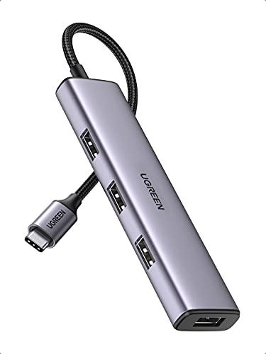 Багатопортовий адаптер концентратор UGREEN USB C 4 порти Grey (CM473)