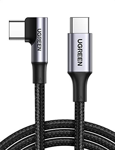 Кабель зарядний Ugreen USB Type-C кутовий 5 А 100 W для швидкого заряджання 2 м Black (US334)