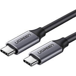 Кабель зарядний Ugreen USB Type-C 60 W 3 A Gen1 5Gbps Cable для швидкого заряджання 1.5 м Gray (US161)