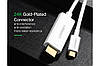 Кабель Ugreen USB Type-C to HDMI з позолоченими конекторами 1.5 м White (MM121), фото 5