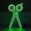 Неонова Led вивіска Ножиці 500х290 мм зелена з блоком живлення і контроллером, фото 3