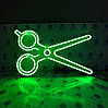 Неонова Led вивіска Ножиці 500х290 мм зелена з блоком живлення і контроллером, фото 4