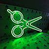 Неонова Led вивіска Ножиці 500х290 мм зелена з блоком живлення і контроллером, фото 5