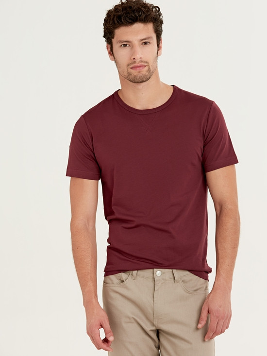 Бордова чоловіча футболка LC Waikiki/ЛС Вайки