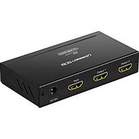 Сплиттер HDMI Ugreen 1x2 HDMI Amplifier Splitter разветвитель HDMI 1х2 Black (40201)