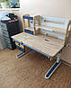 Дитячий стіл парта трансформер для дому | Mealux Oxford Wood Синій, фото 2