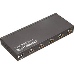 Сплітер HDMI Ugreen 1x4 HDMI Amplifier Splitter розгалужувач HDMI 1х4 Black (40202)